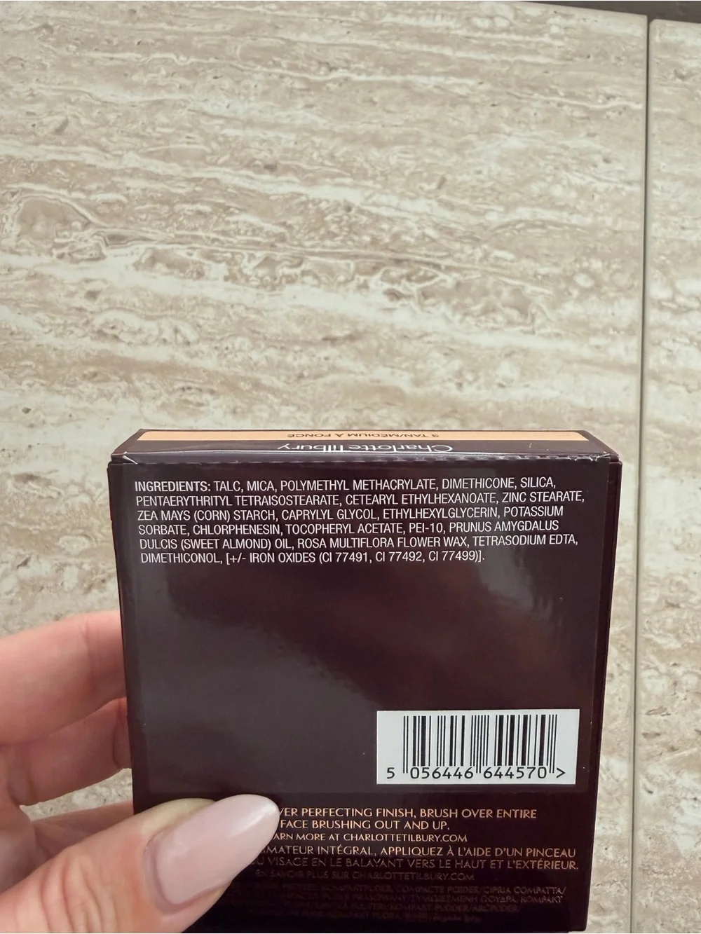 NIB Charlotte Tilbury Powder Compact in 3 Tan with Gold Case